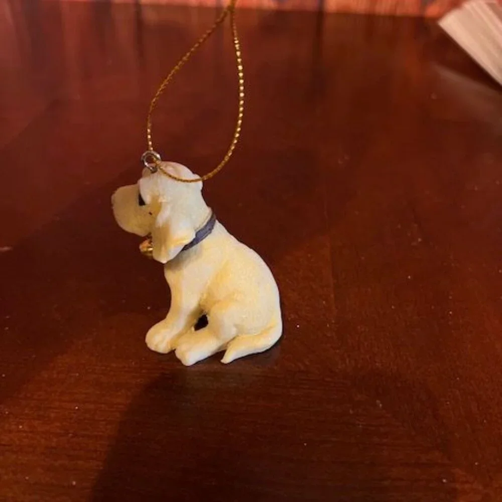 Gisela Graham Yellow Labrador Puppy christmas Ornament With Bell dog lover gift‎